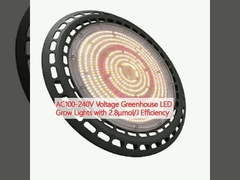AC100-240V Voltagem Luzes de crescimento LED de estufa com eficiência de 2,8μmol/J