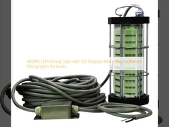 Luz de pesca LED de 4000W com ângulo de raio de 120 graus Luzes de pesca offshore para barcos